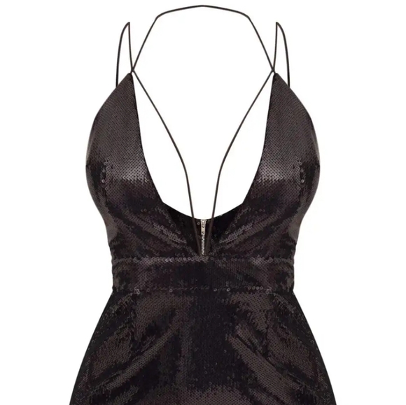 Prettylittlethings Kourtney black sequin bodycon - Picture 2 of 6